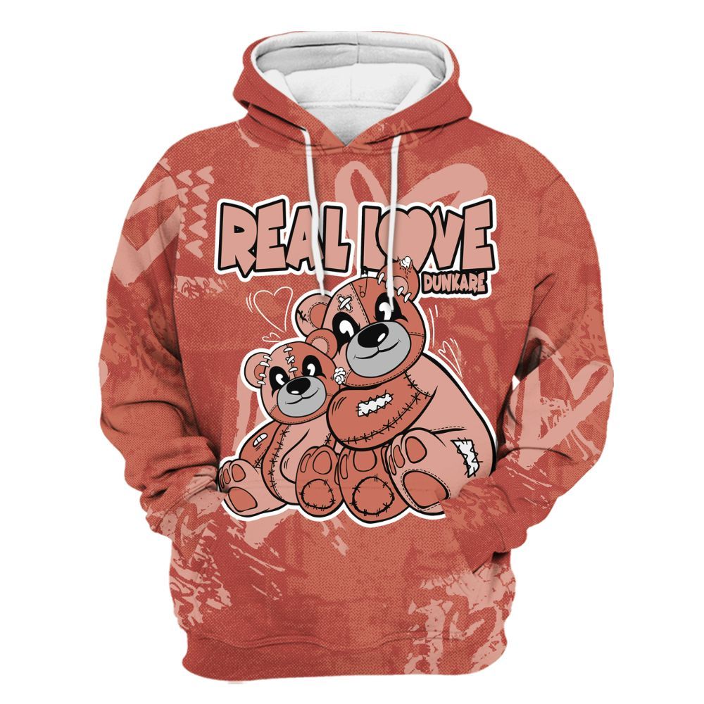 Hoodie To Match Dune Red 13s - Sincere Fondness Bear All Over Print