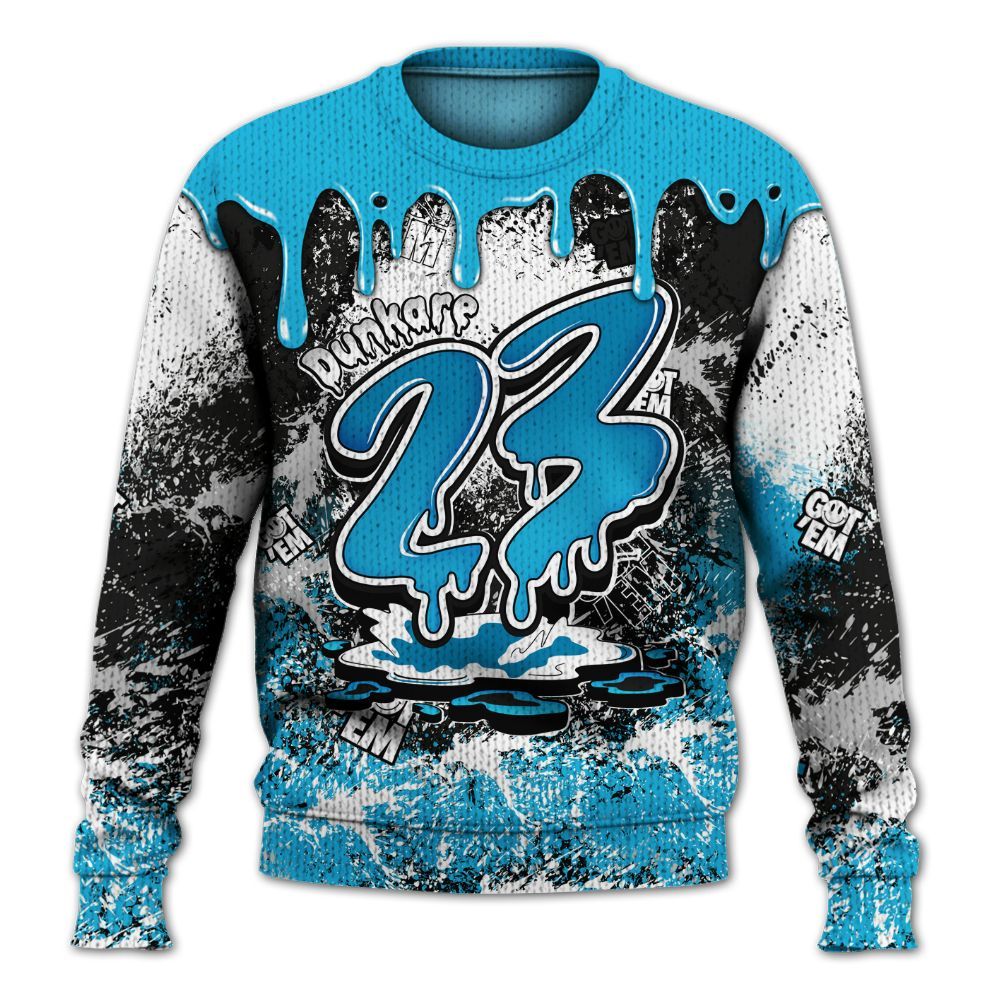 Sweater To Match Black University Blue 2026 14s - Dripping 23 Drip Graphic
