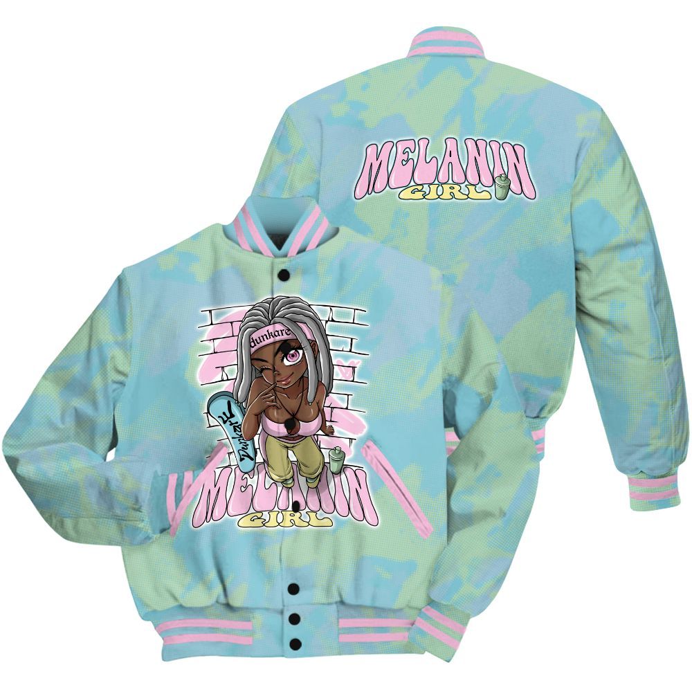 Varsity Jacket To Match SB Dunk Low Visty Shirt - MelaninGirl Abstract Halftone All Over Print