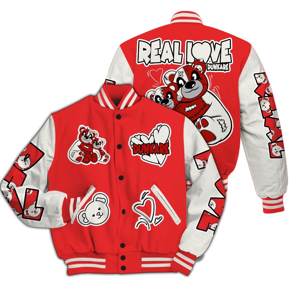 Varsity Jacket To Match Air Max 1 Jacquemus Red - Sincere Fondness Bear All Over Print