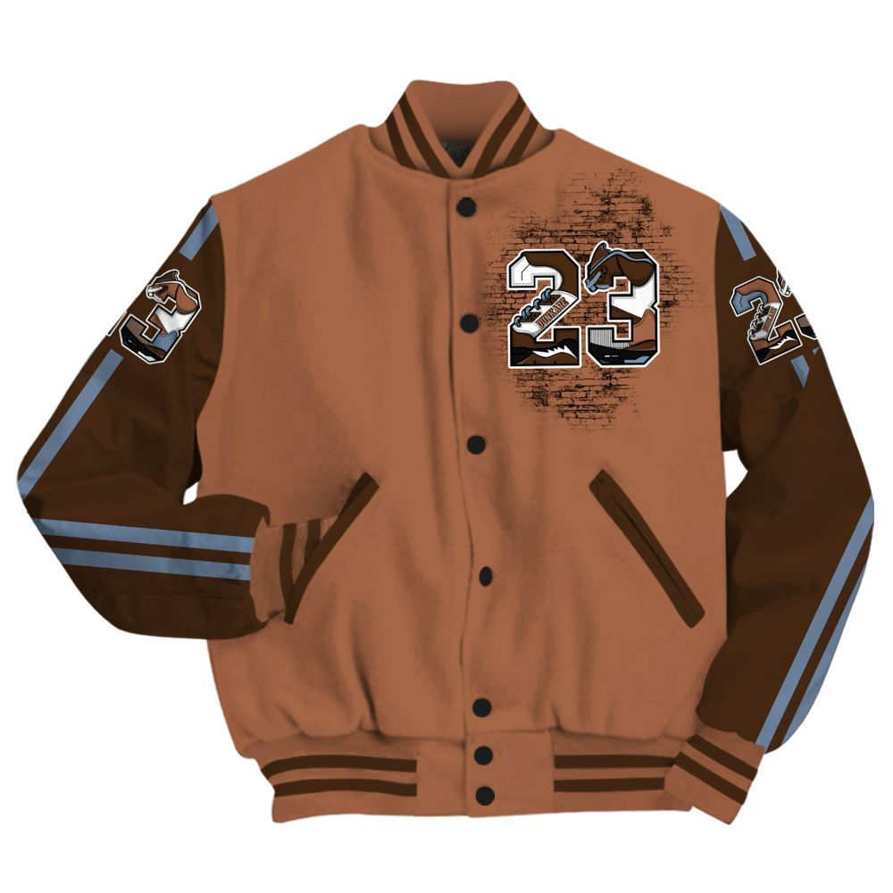 Varsity Jacket To Match Air Foamposite Metallic Copper - Custom Name Number 23 5s All Over Print