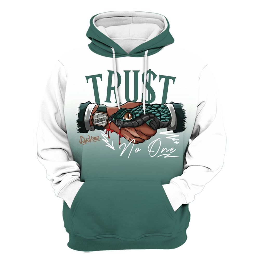 Hoodie To Match Low OG Oxidized Green 1s - Snake Trust No One Drip All Over Print