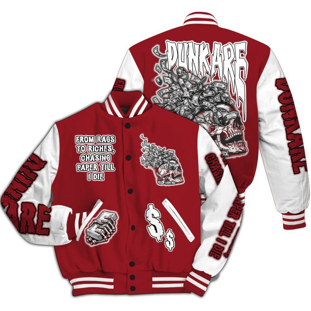 Varsity Jacket To Match High Black Toe Reimagined 1s - From Rags To Riches All Over Print