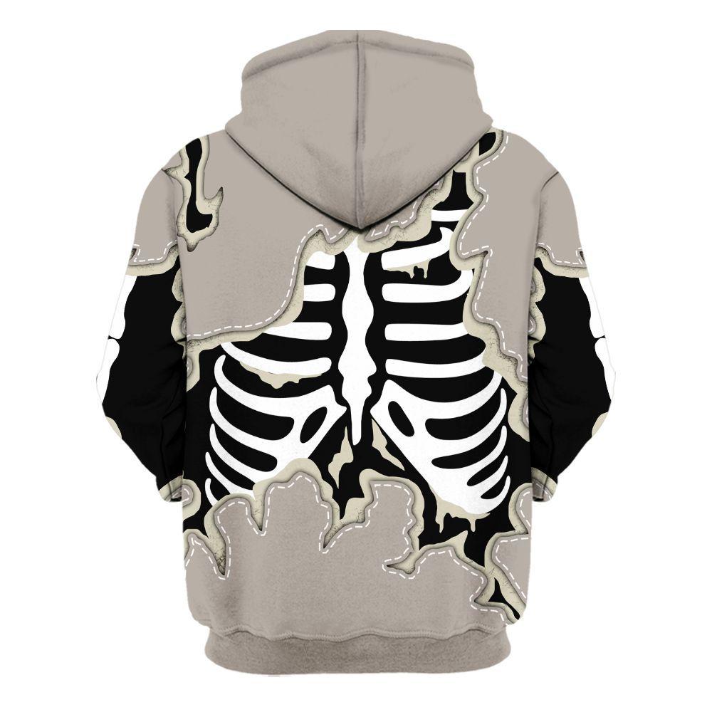 Hoodie To Match El Grito 5s - Skeleton Smiley Face All Over Print