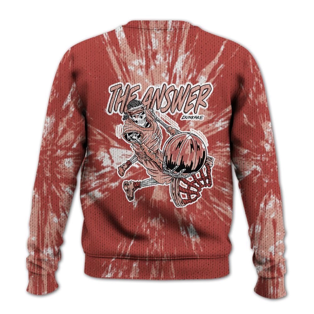 Knitted Sweater To Match Dune Red 13s - The Answer Skeleton Luxury