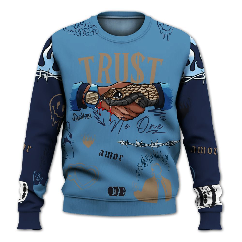 Sweatshirt To Match Air Force 1 Stash - Snake Trust No One All Over Print