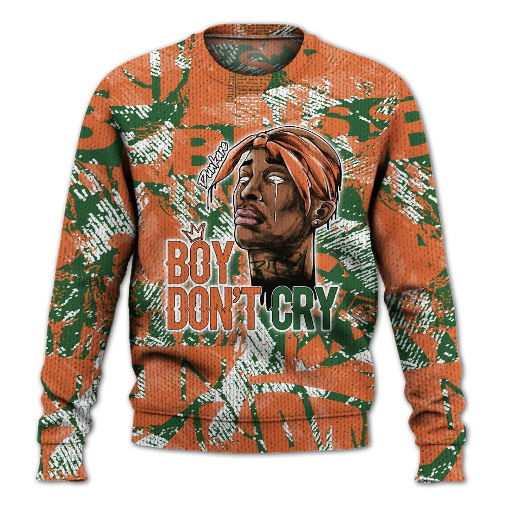 Knitted Sweater To Match Low Miami 5s - Boiz Ain't Cry Unique Abstract