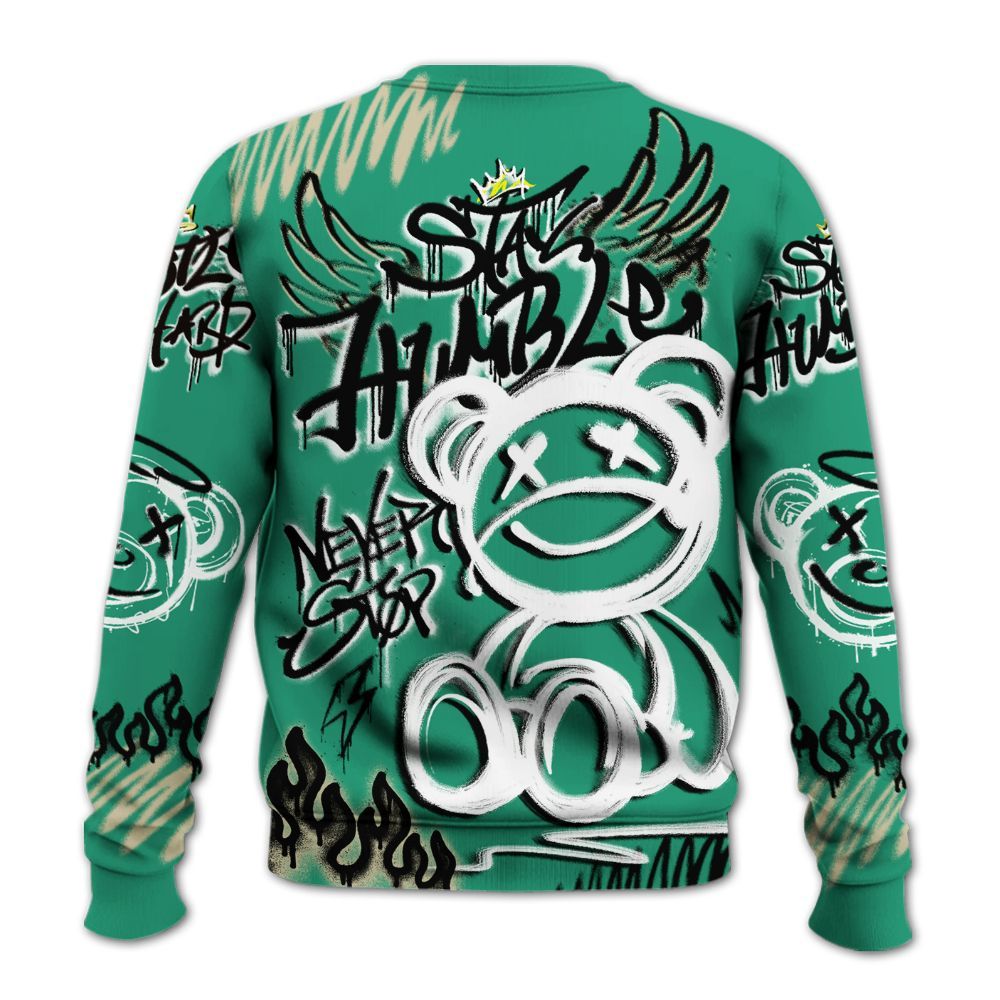 Sweatshirt To Match Pine Green 4s - Humble Drip Streetwear Graffity All Over Print