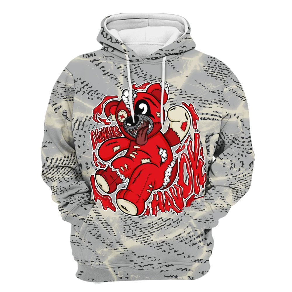 Hoodie To Match Cement Grey 3s - Havok Bear All Over Print