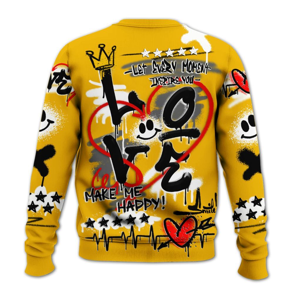 Sweatshirt To Match Del Sol 13s - Happy Love Beats Graffiti Streetwear All Over Print
