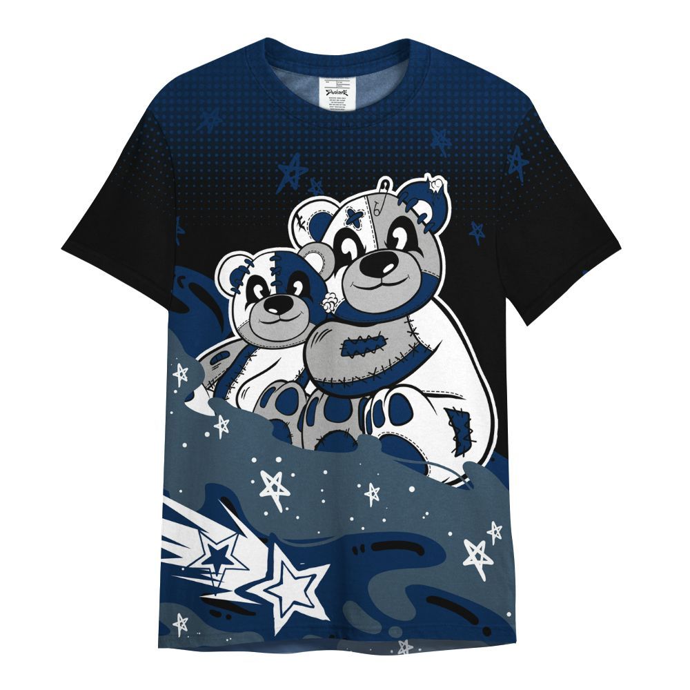 Shirt To Match SB White Navy 4s - Sincere Fondness Bear Stars All Over Print
