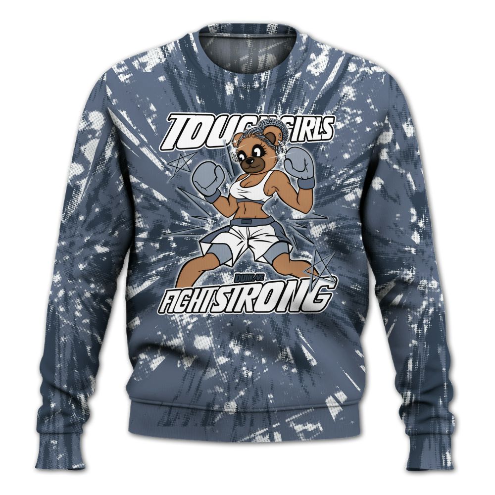 Sweatshirt To Match Low Diffused Blue 11s - Gritty Girls Bear Luxury All Over Print