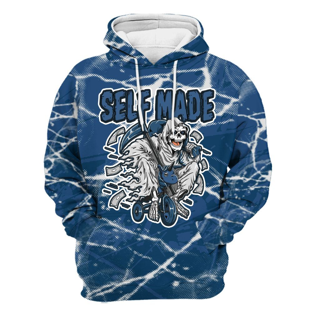 Hoodie To Match High OG Midnight Navy 1s - Self Make Skeleton Profound All Over Print