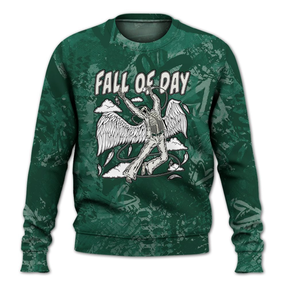 Sweatshirt To Match Oxidized Green 4s - Fall Of Days Skeleton Heart All Over Print