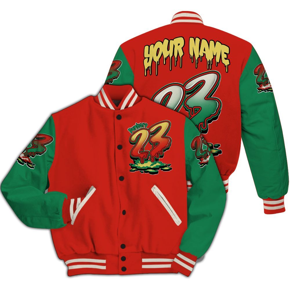 Varsity Jacket To Match Retro El Vuelo 3s - Custom Name 23 Drip Sludges All Over Print