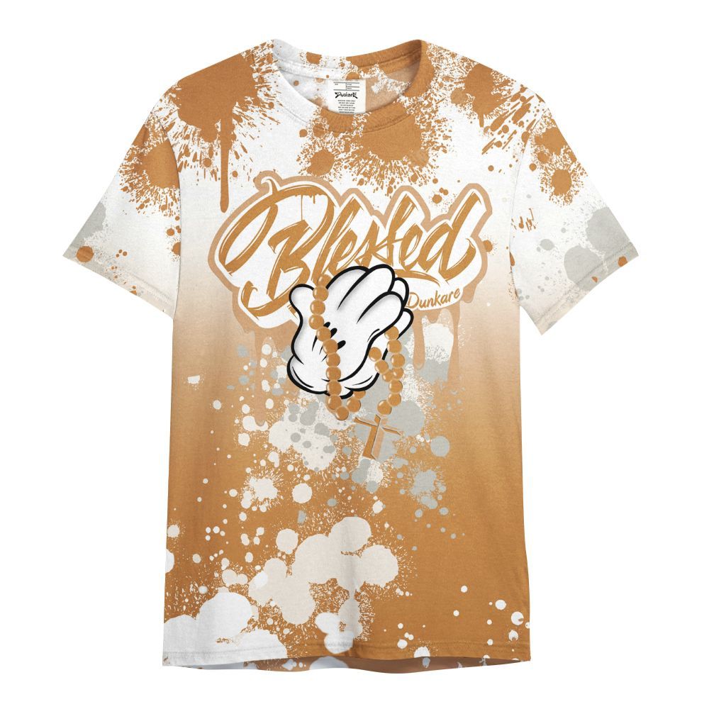 Shirt To Match Dunk Low Nature Wheat Suede - God Blessed Ink Drip All Over Print