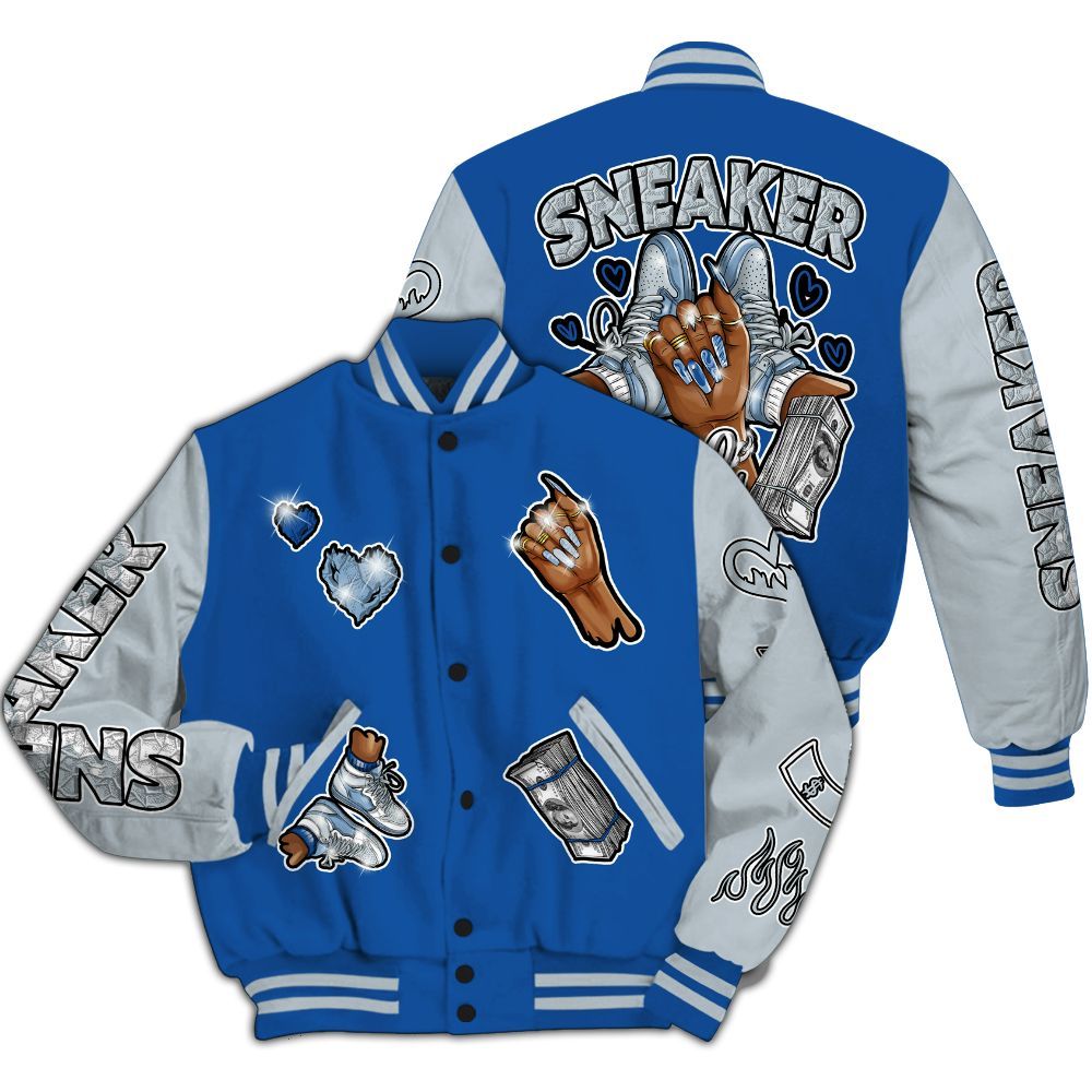 Varsity Jacket To Match Low Space Royal 11s - Sneakerz Girlz All Over Print