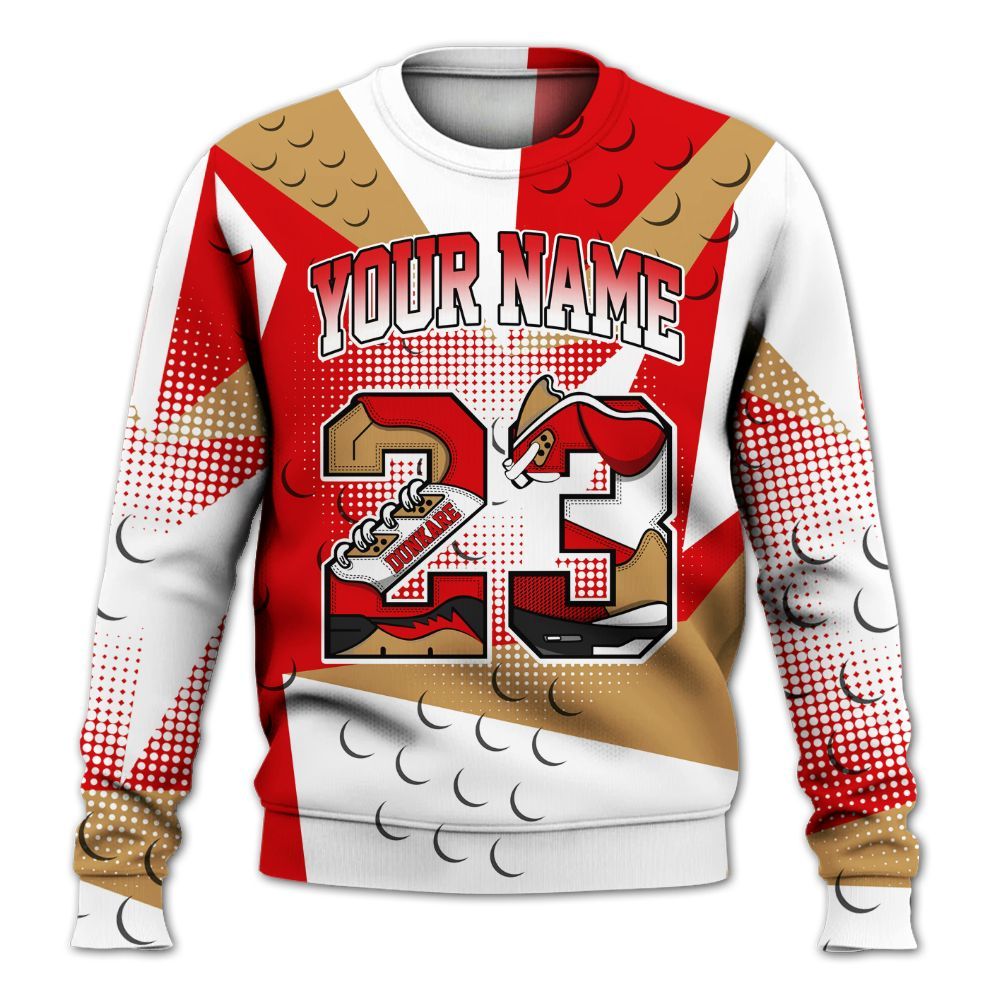 Sweatshirt To Match Kobe 5 Red Year Of The Mamba - Poly Custom Name Number 23 5s All Over Print
