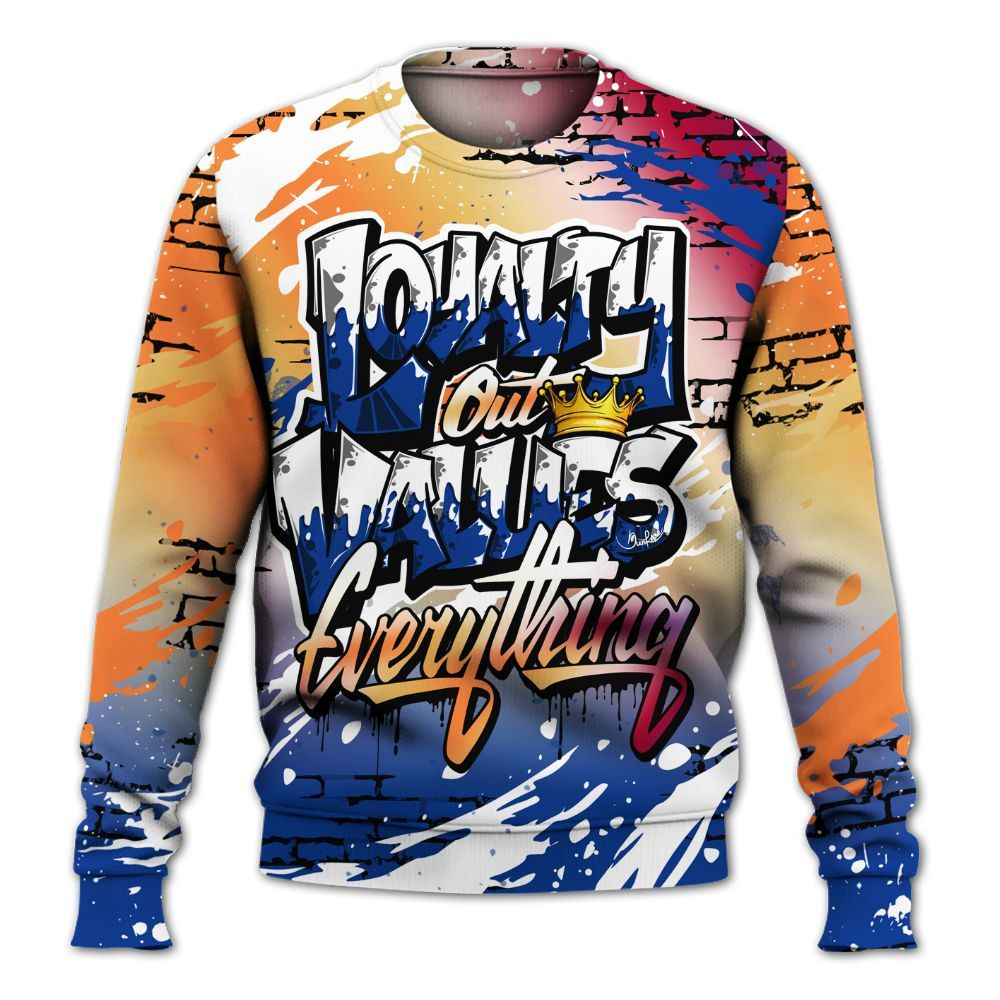 Sweatshirt To Match Air Griffey Max Los Angeles 1s - Values Of Loyalty Drip All Over Print