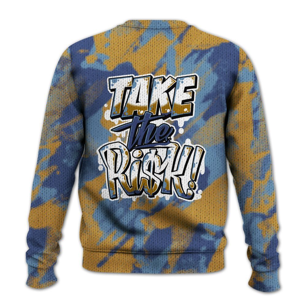 Knitted Sweater To Match High OG First In Flight 1s - Take Risks Abstract