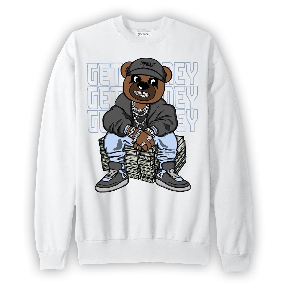 Sweatshirt To match Reverse Black White 6s Sweatshirt - Get Money Bear Graphic