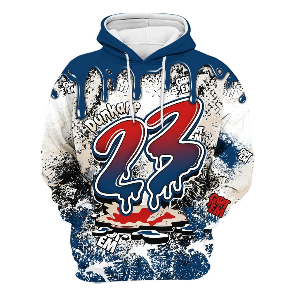 Hoodie To Match Retro Rare Air 11s - Dripping 23 Drip All Over Print