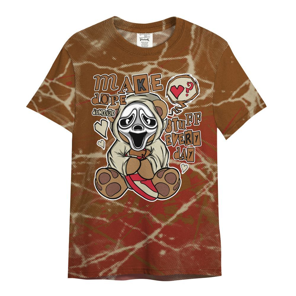 Shirt To Match Archaeo Brown 5s - Make Dopes Bear Profound All Over Print