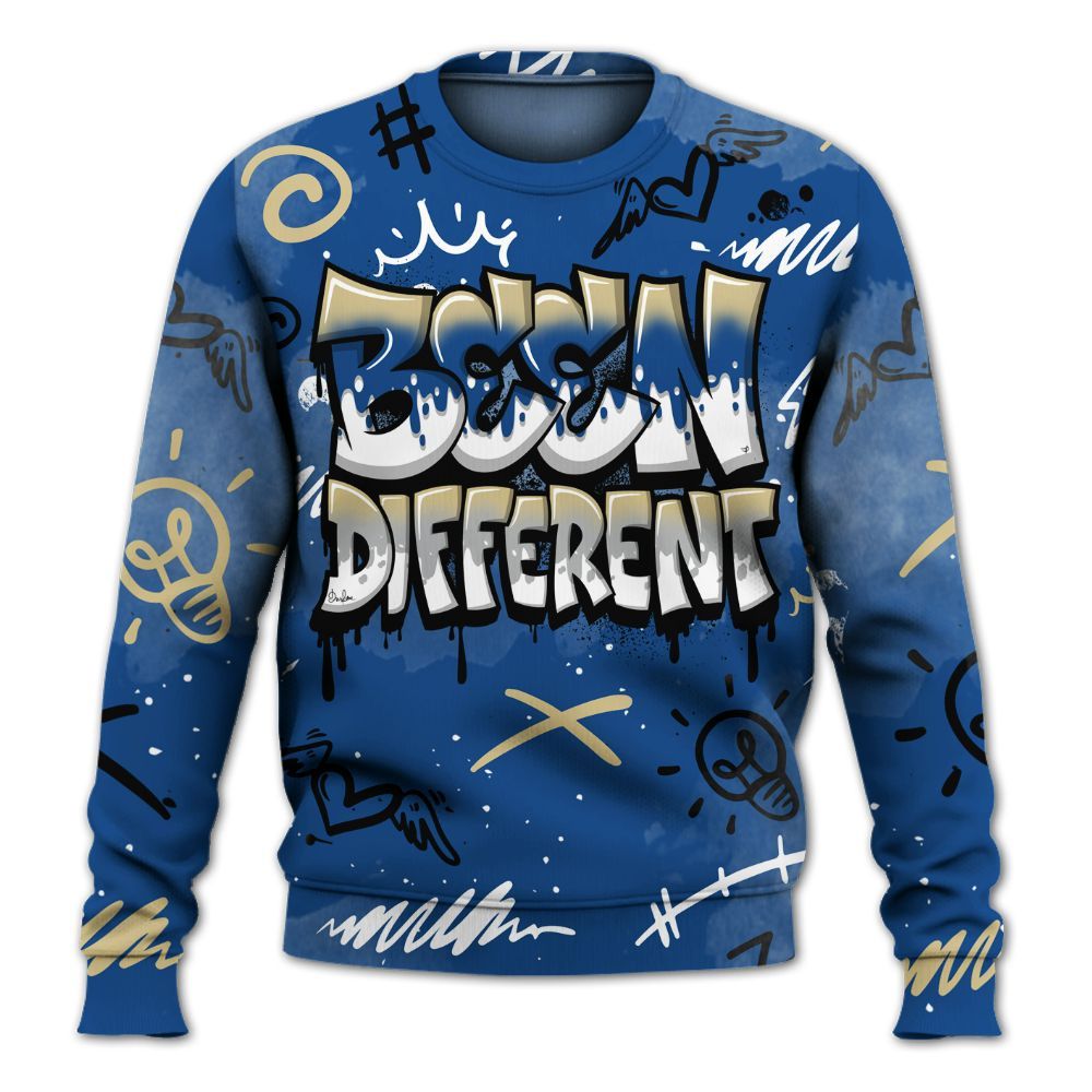 Sweatshirt To Match Air Ship Royal Blue - Drip Been Di2ferent All Over Print