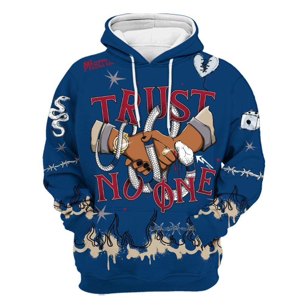 Hoodie To Match Rare Air 4s - Trust No One Snake-Bite Doodle Crayon All Over Print