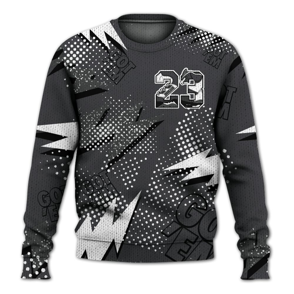 Knitted Sweater To Match Fear 4s - Custom Name Number 23 5s