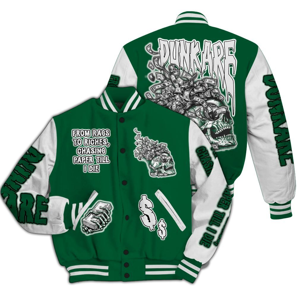 Varsity Jacket To Match High Gorge Green 1s - From Rags To Riches All Over Print