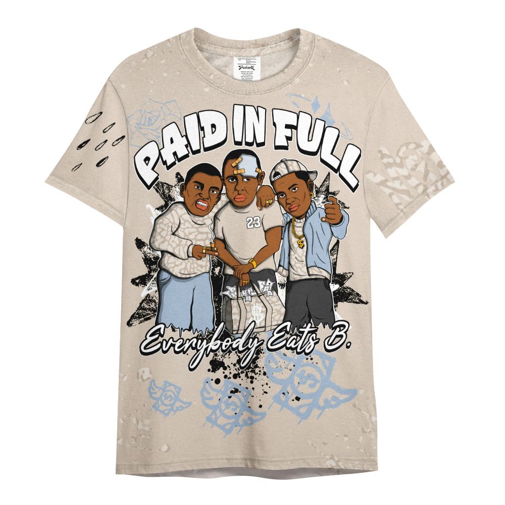 Shirt To Match Desert Sand 3s - Everybody Paid In Full Crayon All Over Print