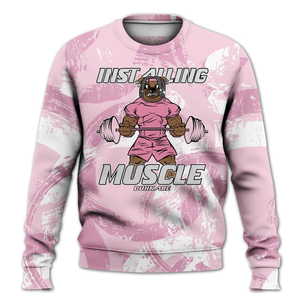 Sweatshirt To Match Orchid 4s - Installing Muscle Bear Circle Slpash All Over Print