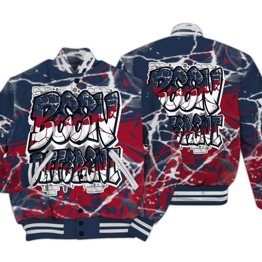 Varsity Jacket To Match Navy Blue 2024 6s - To Different Profound Graphic Varsity Jacket Unisex