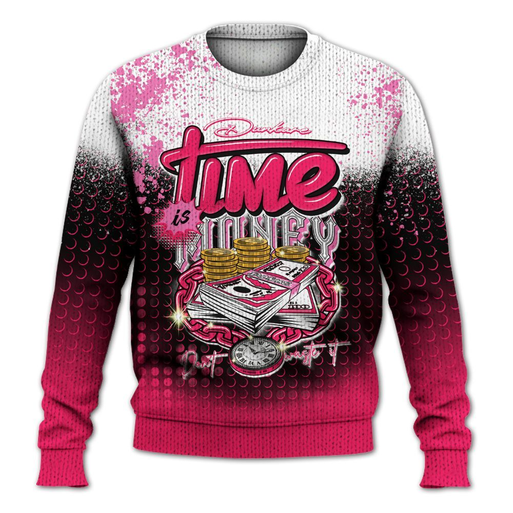 Knitted Sweater To Match Air VaporMax Plus Triple Pink - Halftone Time Is Money
