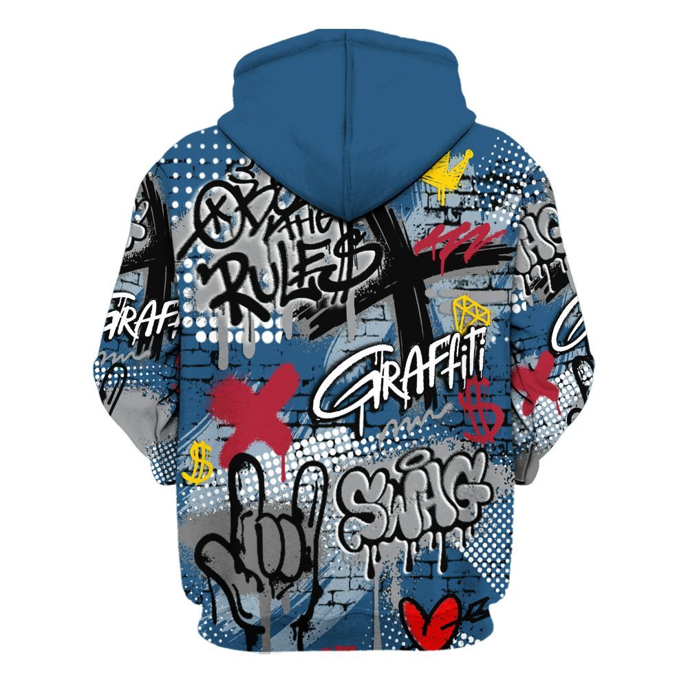 Hoodie To Match Rare Air 3s - True It Real Graffiti Streetwear All Over Print