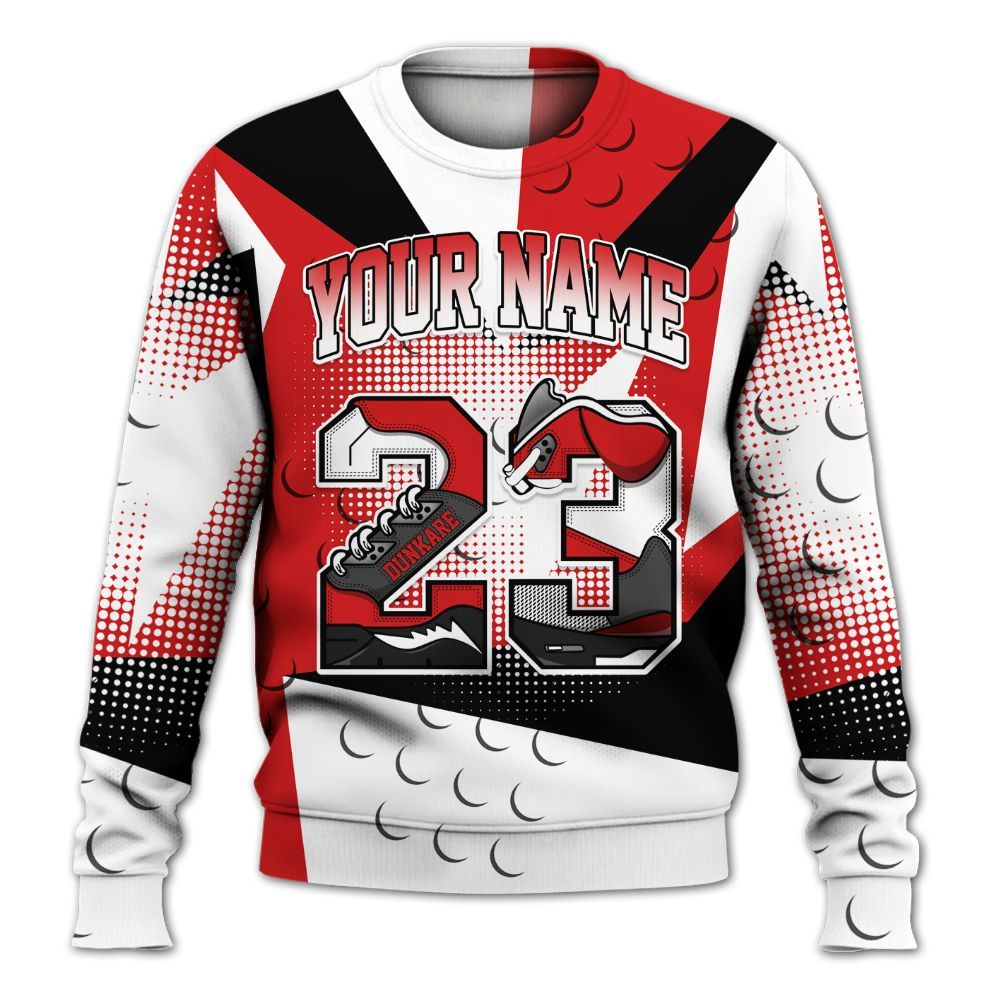 Sweatshirt To Match Low Bred 11s - Poly Custom Name Number 23 5s All Over Print