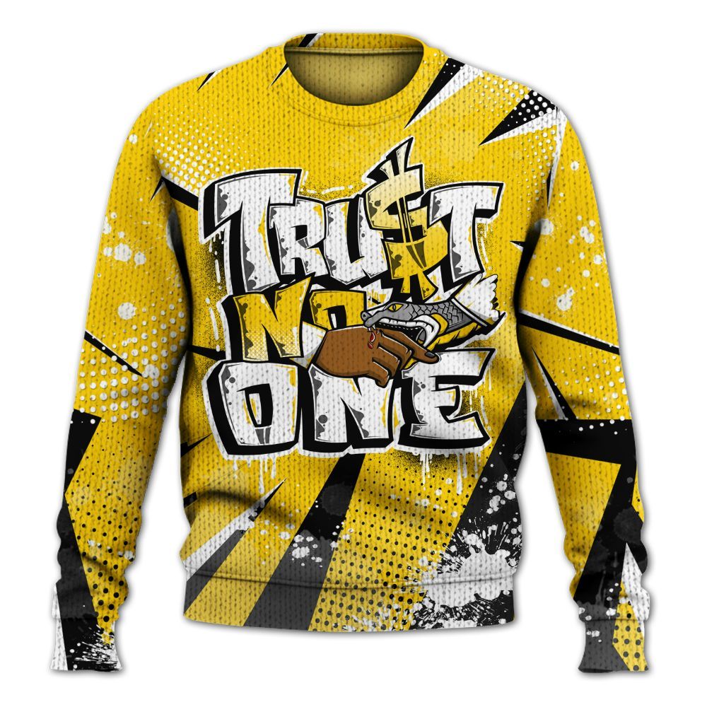 Knitted Sweater To Match Corteiz Air Max 95 Tour Yellow - Poly Trust No One Dripping