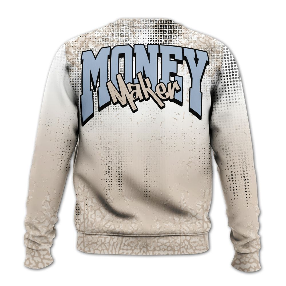 Sweatshirt To Match Desert Sand 3s - Move In Silence Money Street Retro All Over Print