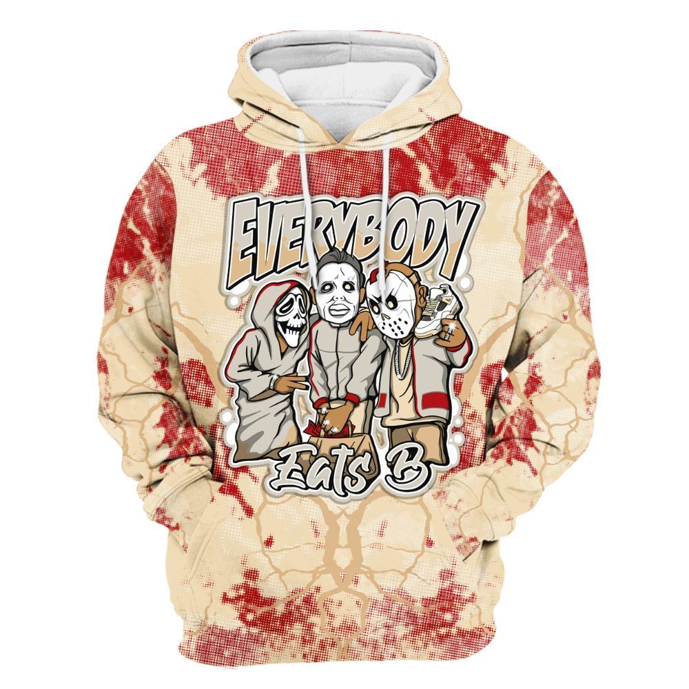 Hoodie To Match Dunk Low Strawberry Waffle - Everybody Eatin B Graphic Halloween All Over Print