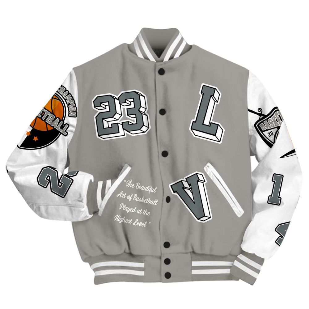 Varsity Jacket To Match Cool Grey 9s - The GOAT Got Em Retro Graphic All Over Print
