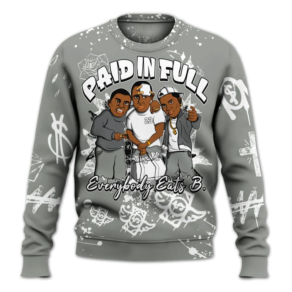 Sweatshirt To Match Paris Olympics 4s - Everybody Paid In Full Crayon All Over Print