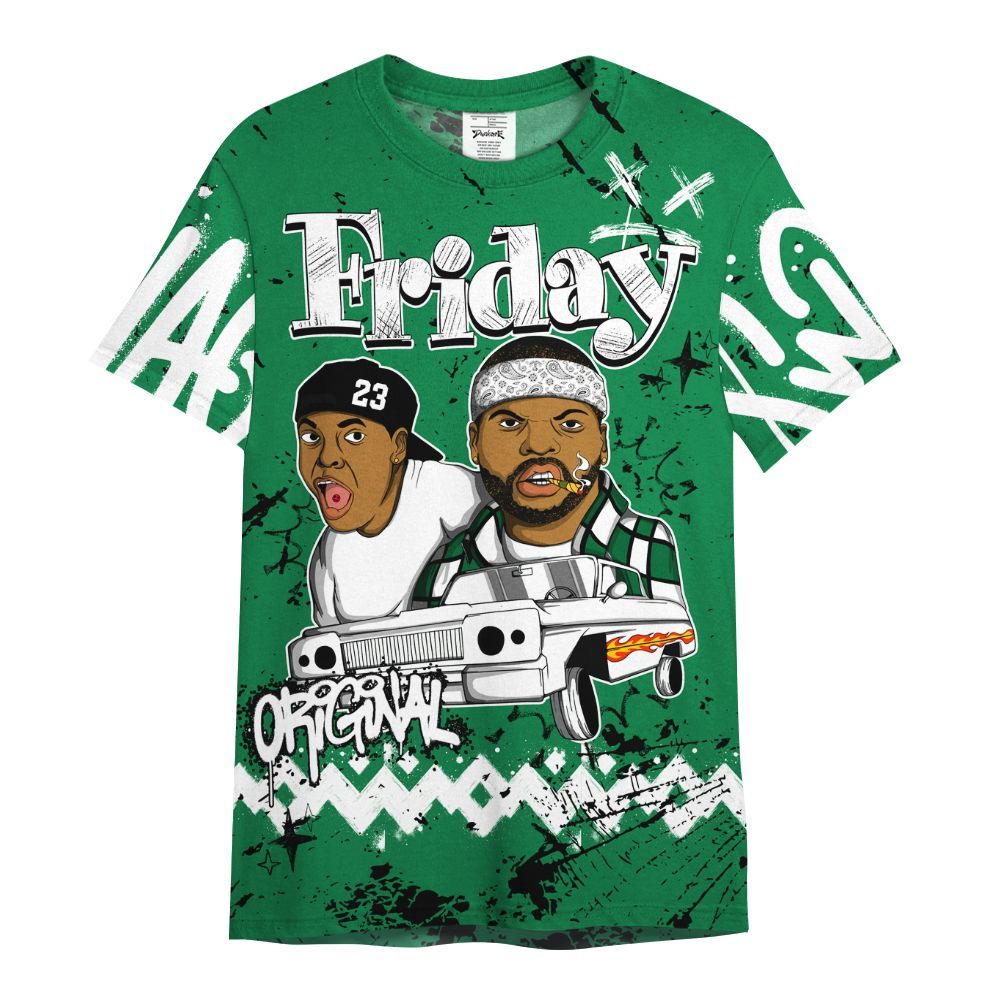 Shirt To Match Pine Green 13s - Friday Sneaker Crayon All Over Print
