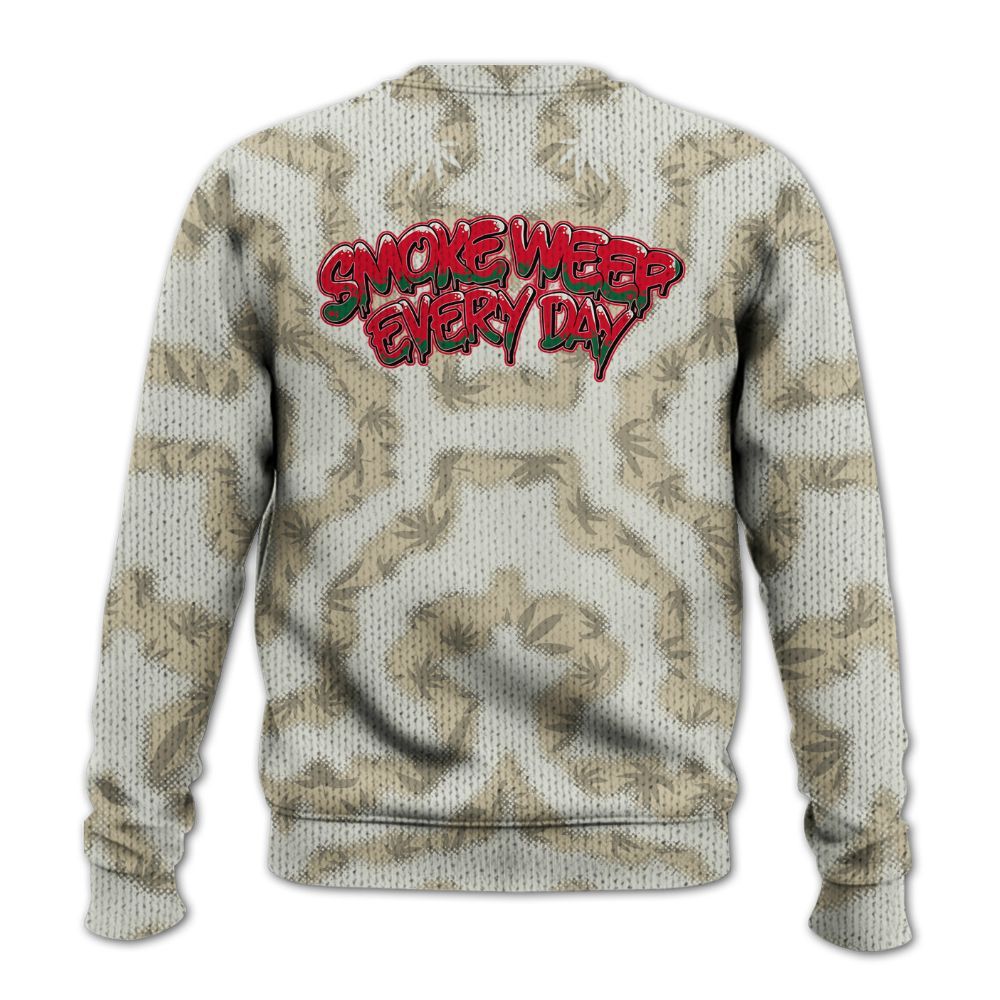 Knitted Sweater To Match El Grito 5s - Smoking Every Day Graphic Weeding Art