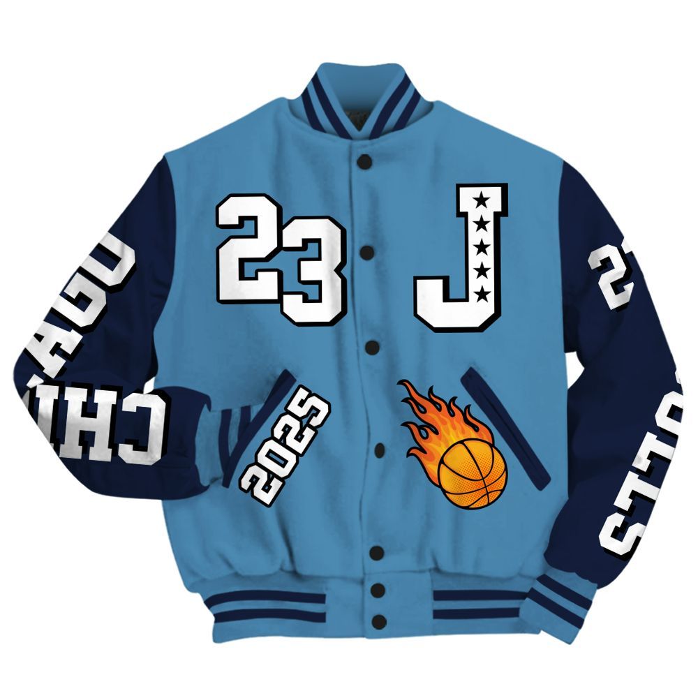 Varsity Jacket To Match Air Force 1 Stash - Chicago 23 Basketball All Over Print