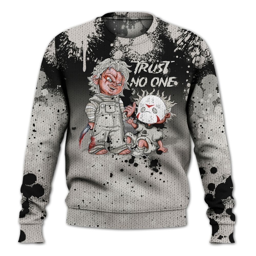 Sweater To Match The Classic 40s - Trust No One Scary Graphic