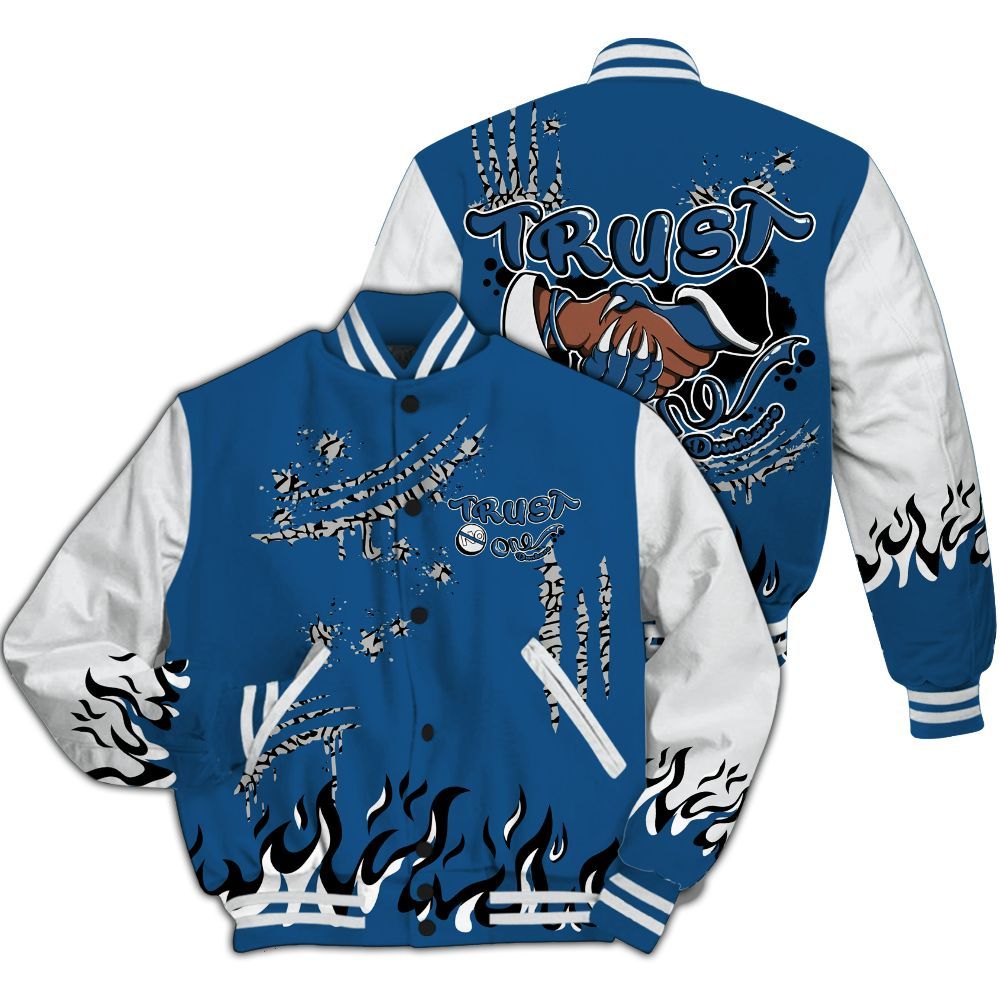 Varsity Jacket To Match Wizards 3s - Graphic Trust No One All Over Print