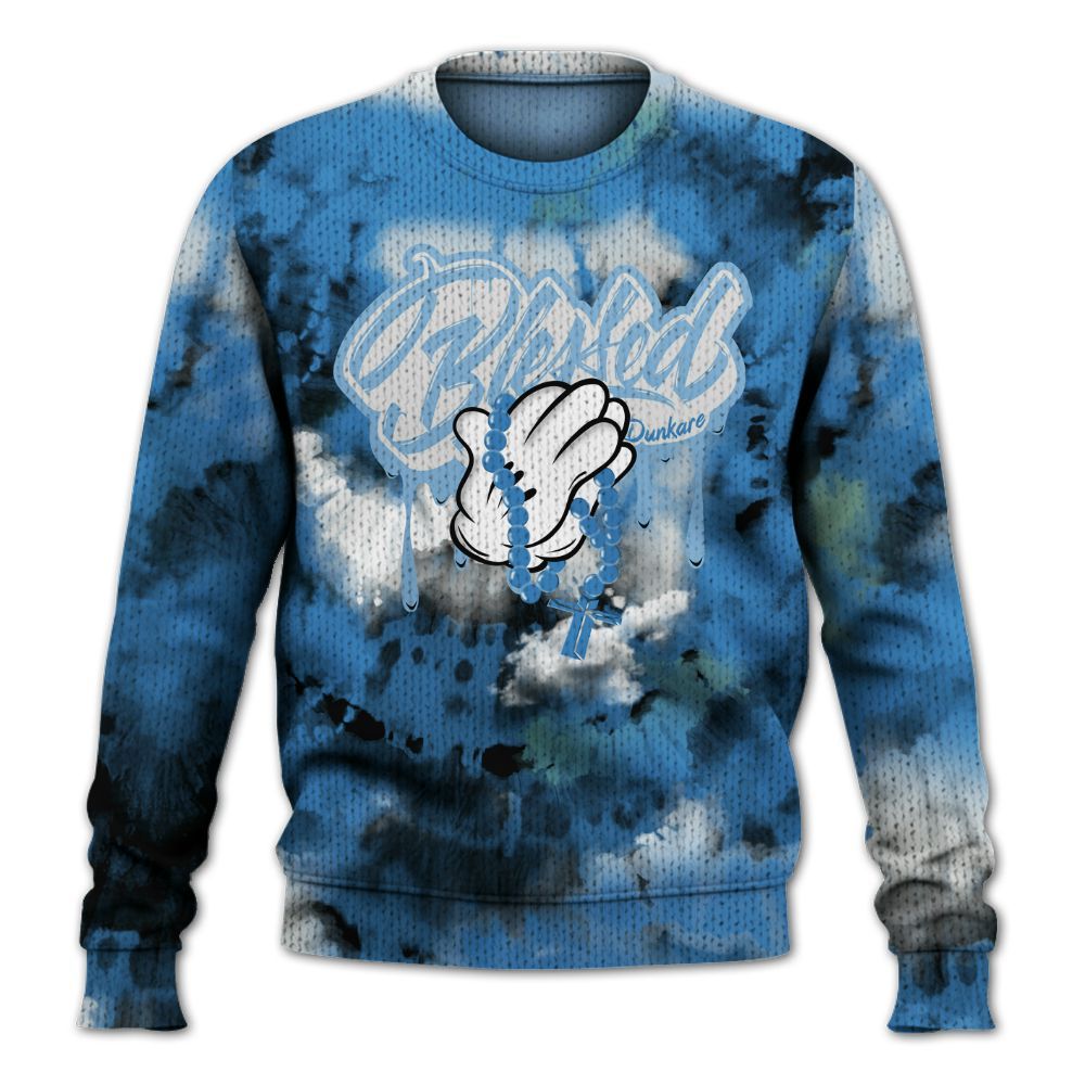 Knitted Sweater To Match Low Carolina 17s - God Blessed Tie Dye