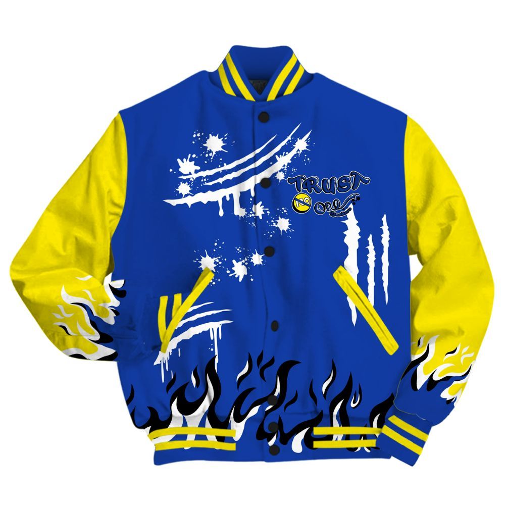 Varsity Jacket To Match Laney 14s - Graphic Trust No One All Over Print