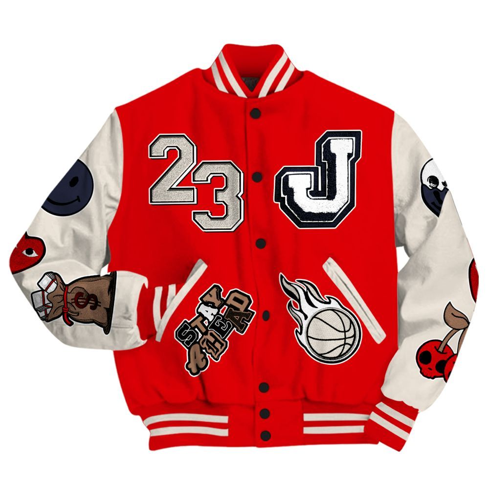 Varsity Jacket To Match Low OG Howard University 1s - Hustles Money Number 23 All Over Print